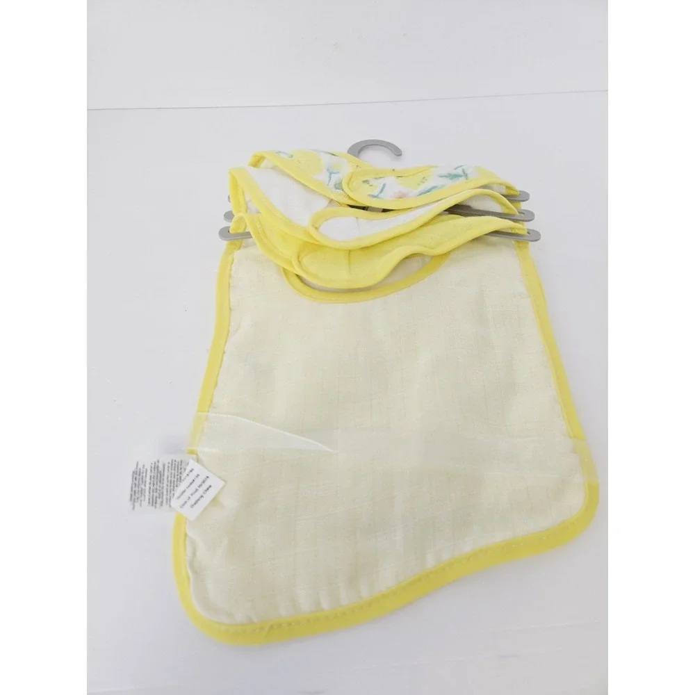 Kyle & Deena Baby Bandana Bib 3 Pack yellow lemon Solid NWT